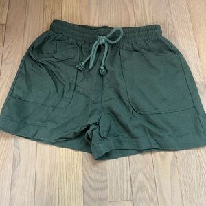 Linen blend shorts
